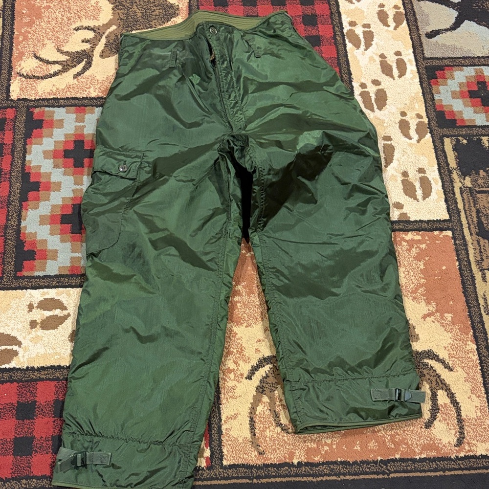 Mens vintage military issue extreme cold weather impermeable trousers